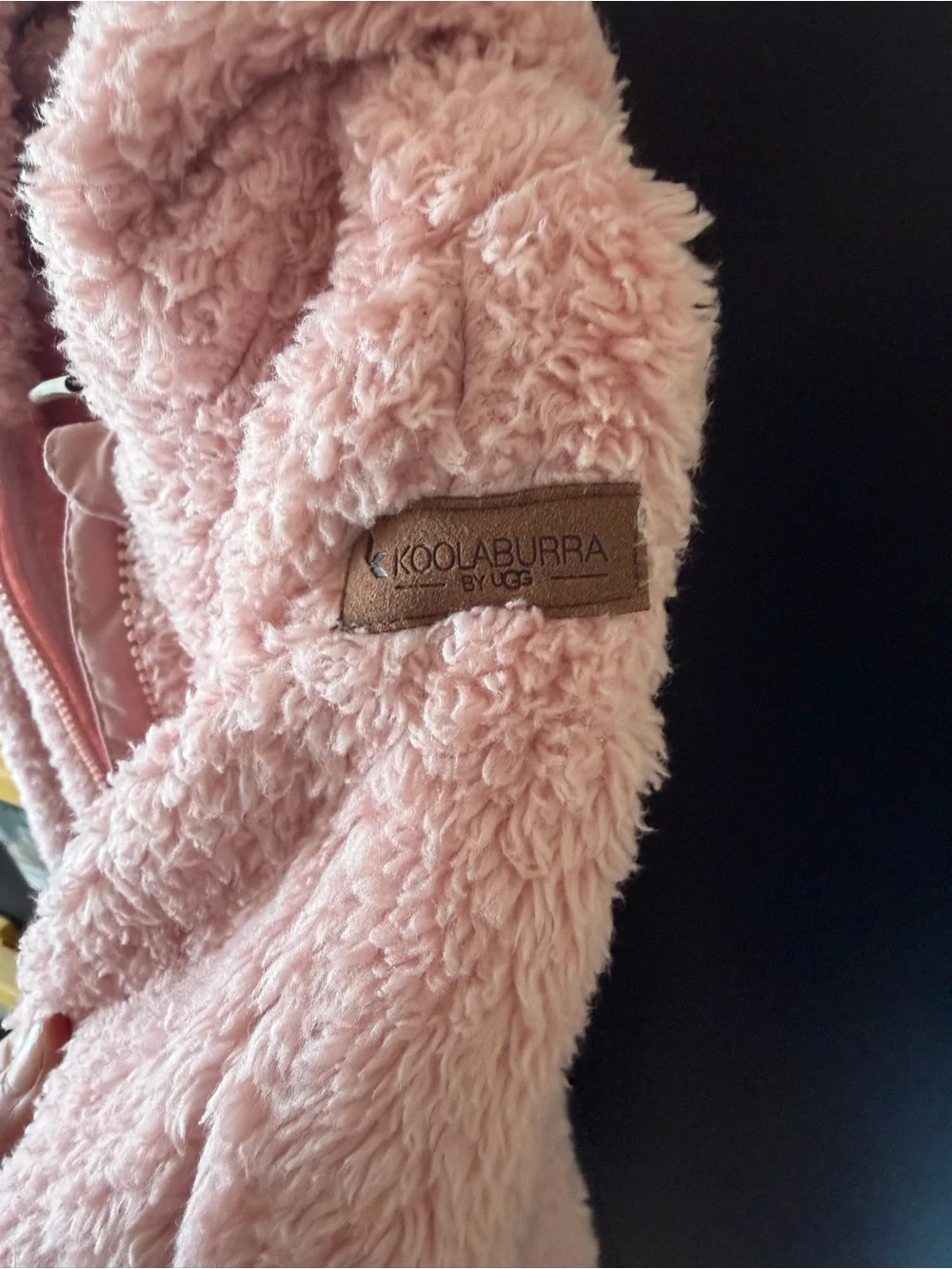 Koolaburra by UGG Plush Pink Zip-Up onesie Sherpa 9 months